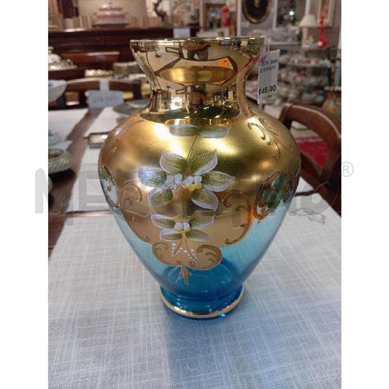 VASO BLU E DORATO | Mercatino dell'Usato Palermo 2