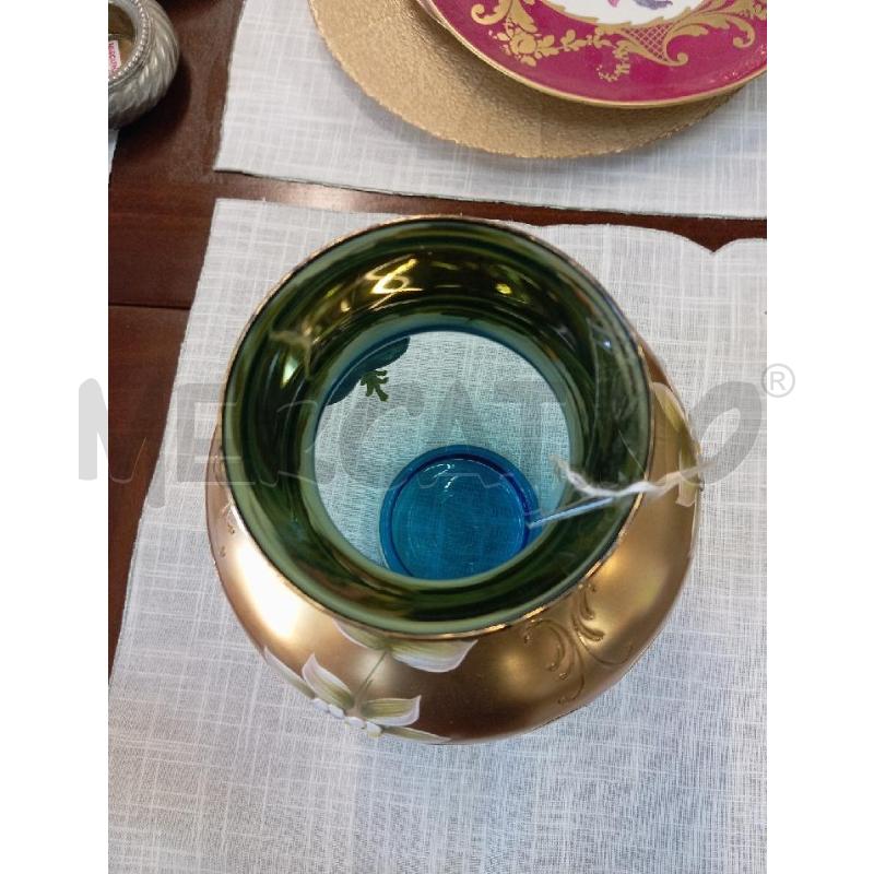 VASO BLU E DORATO | Mercatino dell'Usato Palermo 3