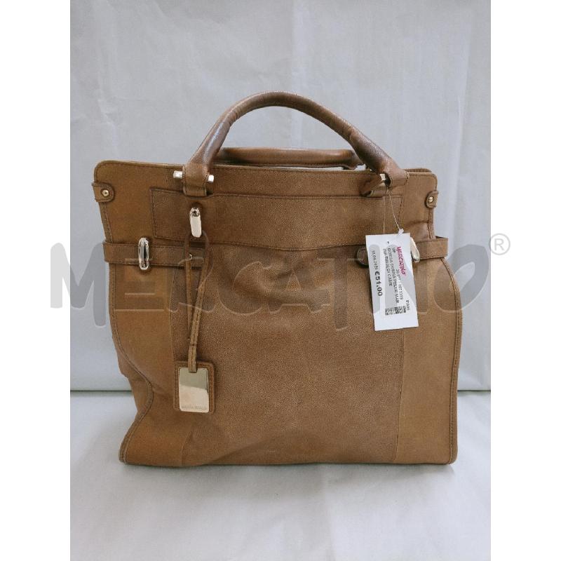 BORSA DONNA PELLE MARINA RINALDI CAMEL | Mercatino dell'Usato Palermo 1