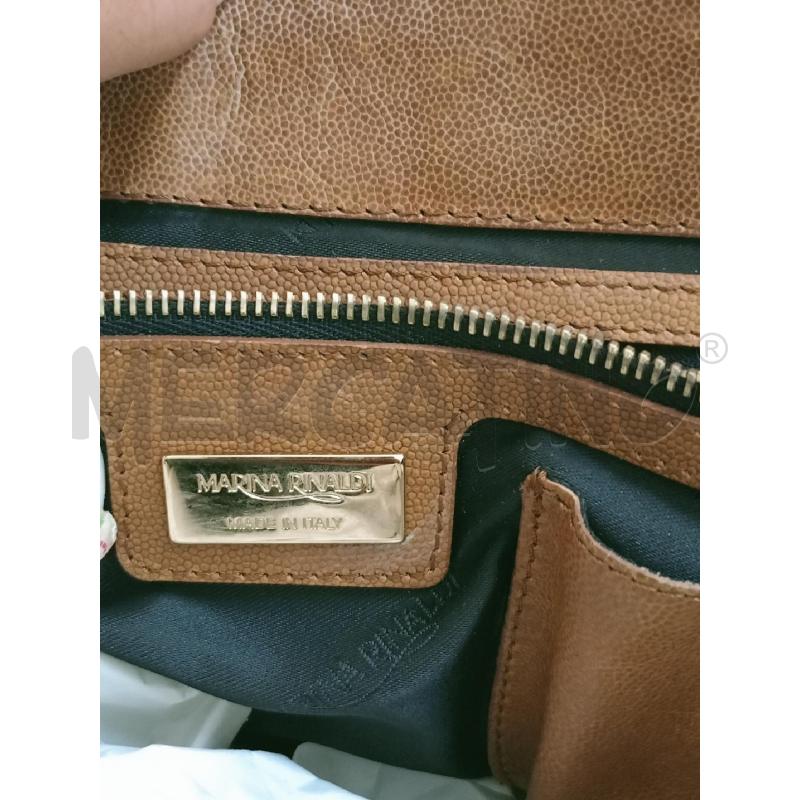 BORSA DONNA PELLE MARINA RINALDI CAMEL | Mercatino dell'Usato Palermo 4