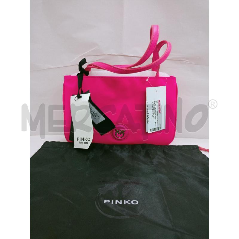 BORSA DONNA PINKO TESSUTO FUXIA FLUO | Mercatino dell'Usato Palermo 1