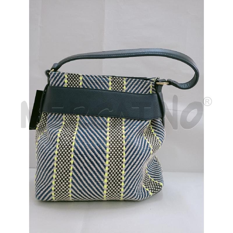 BORSA DONNA TWIN SET BLU RIGA GIALLA | Mercatino dell'Usato Palermo 3