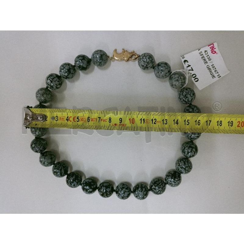 COLLANA SFERE GRIGIE | Mercatino dell'Usato Palermo 4