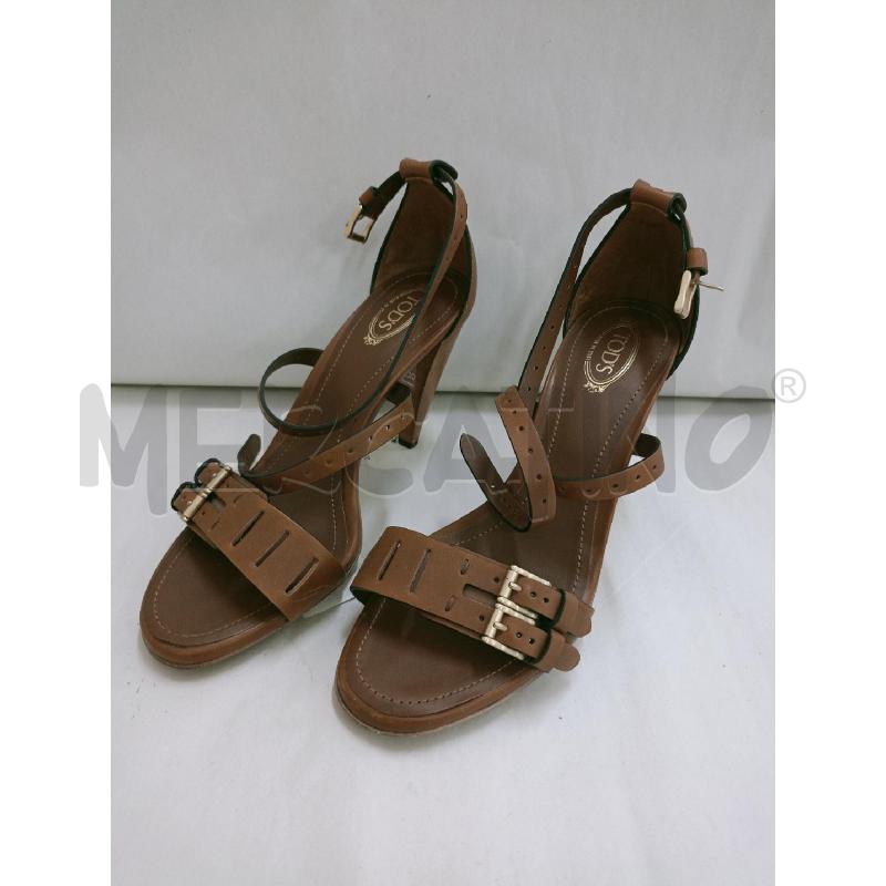 SANDALI DONNA TACCO MARRONI TOD'S | Mercatino dell'Usato Palermo 1