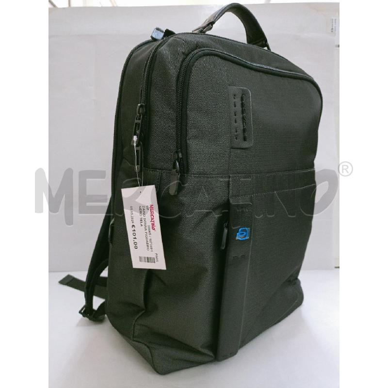 ZAINO DONNA PIQUADRO NERO TELA | Mercatino dell'Usato Palermo 3