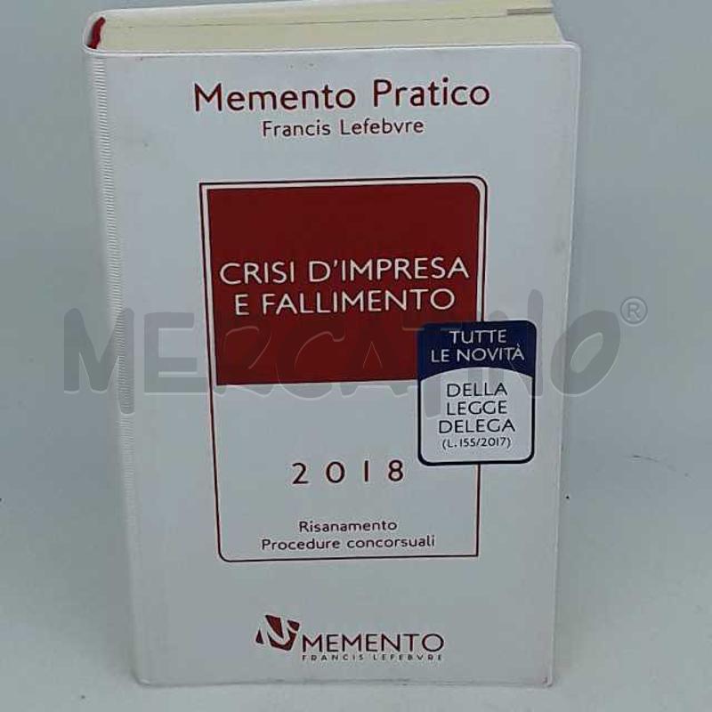 LIBRO CRISI D'IMPRESA E FALLIMENTO 2018 | Mercatino dell'Usato Montesilvano 1