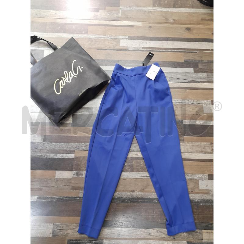 PANTALONE DONNA CARLA G TG 38 BLU ELETTRICO Mercatino dell Usato