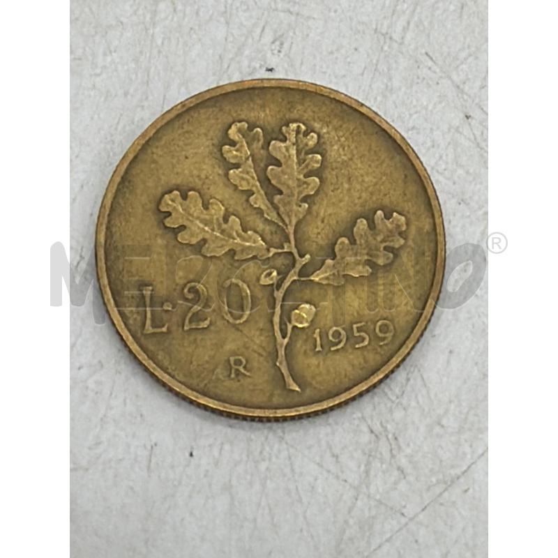20 LIRE 1959 MONETA  | Mercatino dell'Usato Montesilvano 1