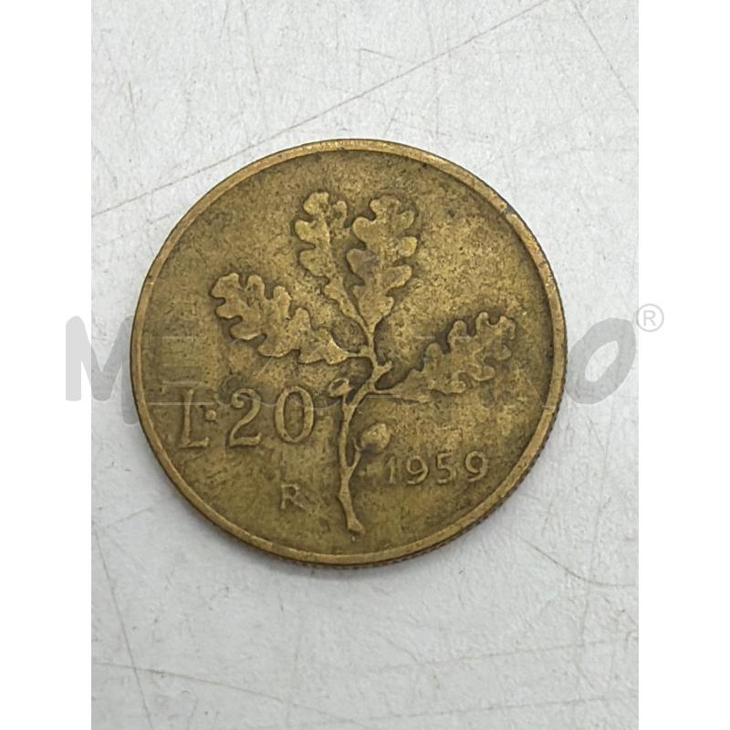 20 LIRE 1959 MONETA  | Mercatino dell'Usato Montesilvano 1