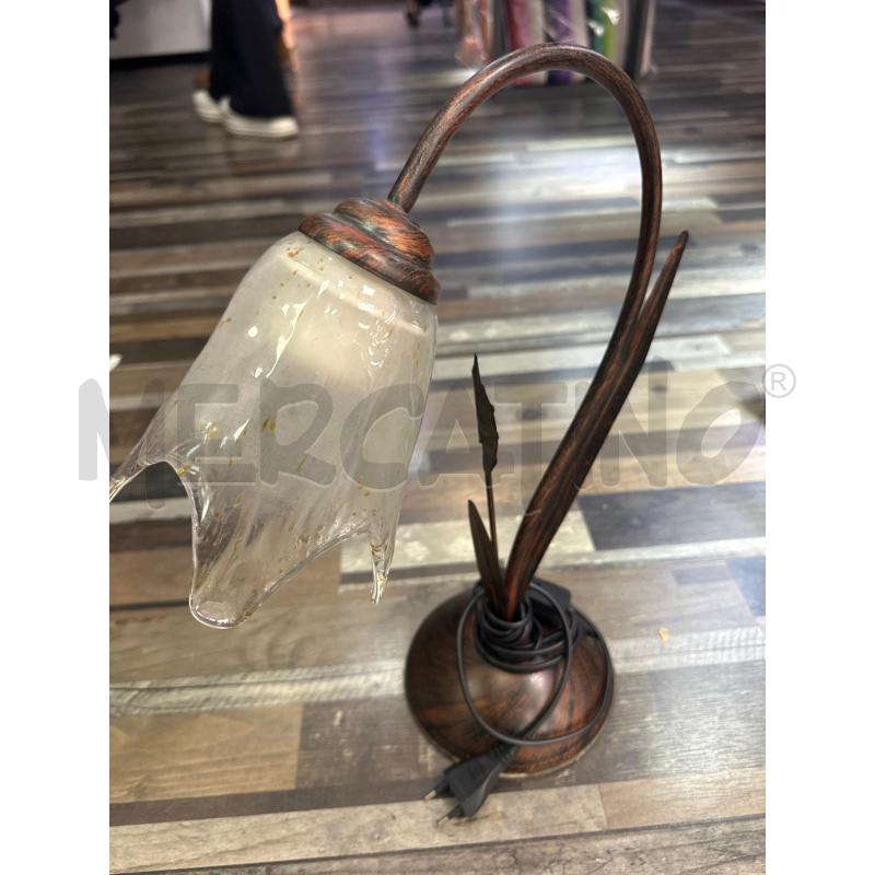 ABAT JOUR BASE BRONZATA VETRO BIANCO TULIPANO | Mercatino dell'Usato Montesilvano 1