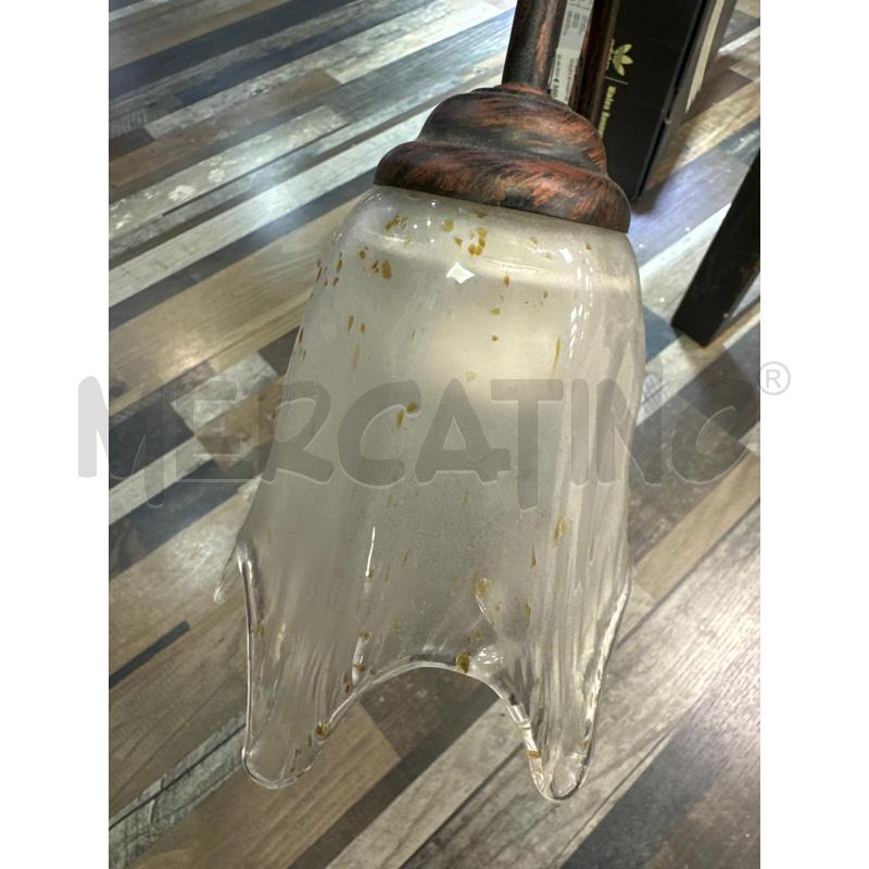 ABAT JOUR BASE BRONZATA VETRO BIANCO TULIPANO | Mercatino dell'Usato Montesilvano 4