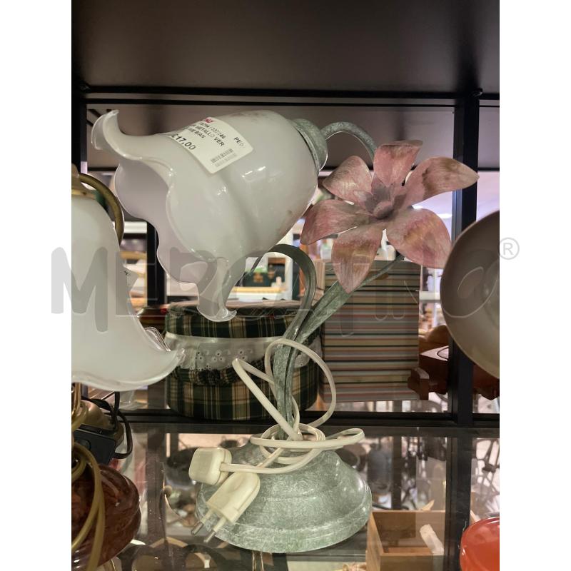 ABAT JOUR METALLO VERDE PARALUME BIANCO FIORI | Mercatino dell'Usato Montesilvano 1