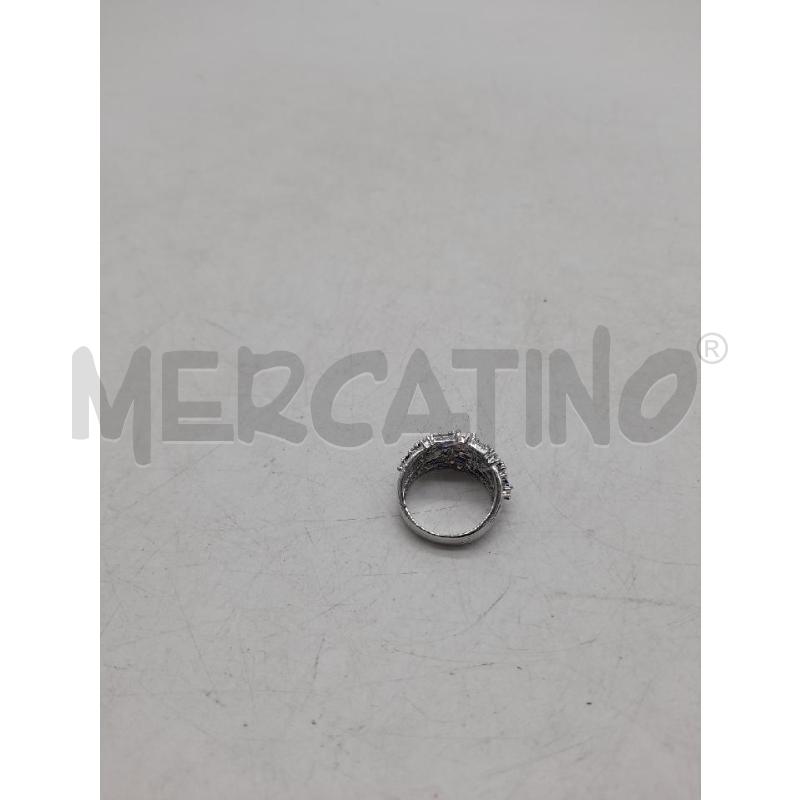 ANELLO DONNA ARGENTATO STRASS BIANCHI CELESTI | Mercatino dell'Usato Montesilvano 3