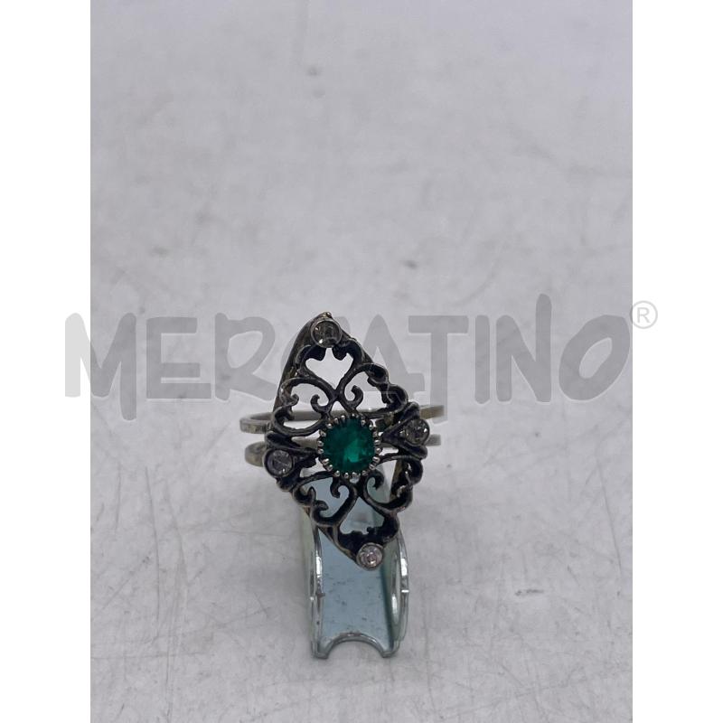 ANELLO DONNA ARG PIETRA VERDE 4 STRASS | Mercatino dell'Usato Montesilvano 1
