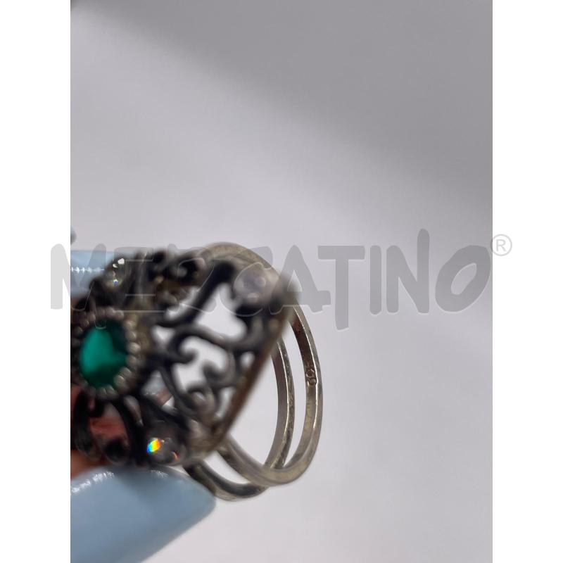 ANELLO DONNA ARG PIETRA VERDE 4 STRASS | Mercatino dell'Usato Montesilvano 4