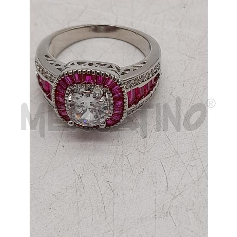 ANELLO DONNA STRASS BIANCHI ROSSI | Mercatino dell'Usato Montesilvano 1