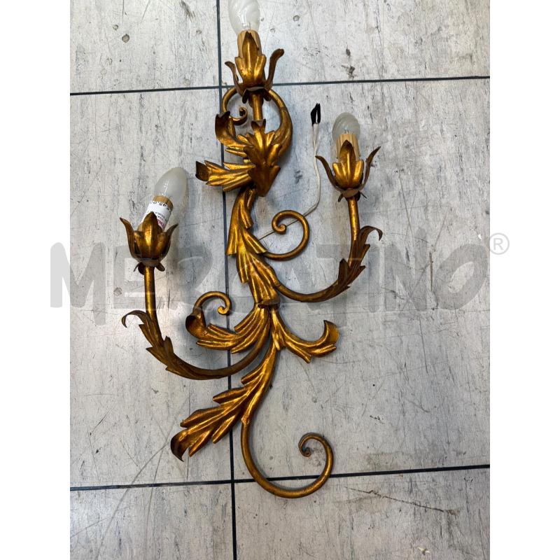 APPLIQUE DORATA 3 LUCI 50 X 26 | Mercatino dell'Usato Montesilvano 1