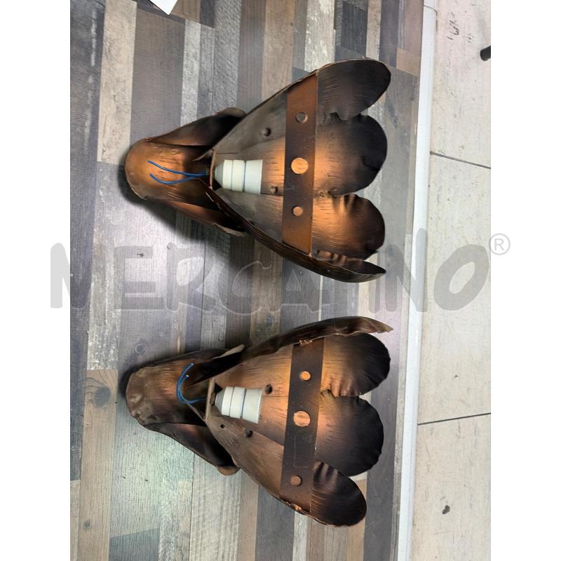 APPLIQUE FIORE FERRO BATTUTO BRONZATO COPPIA | Mercatino dell'Usato Montesilvano 2