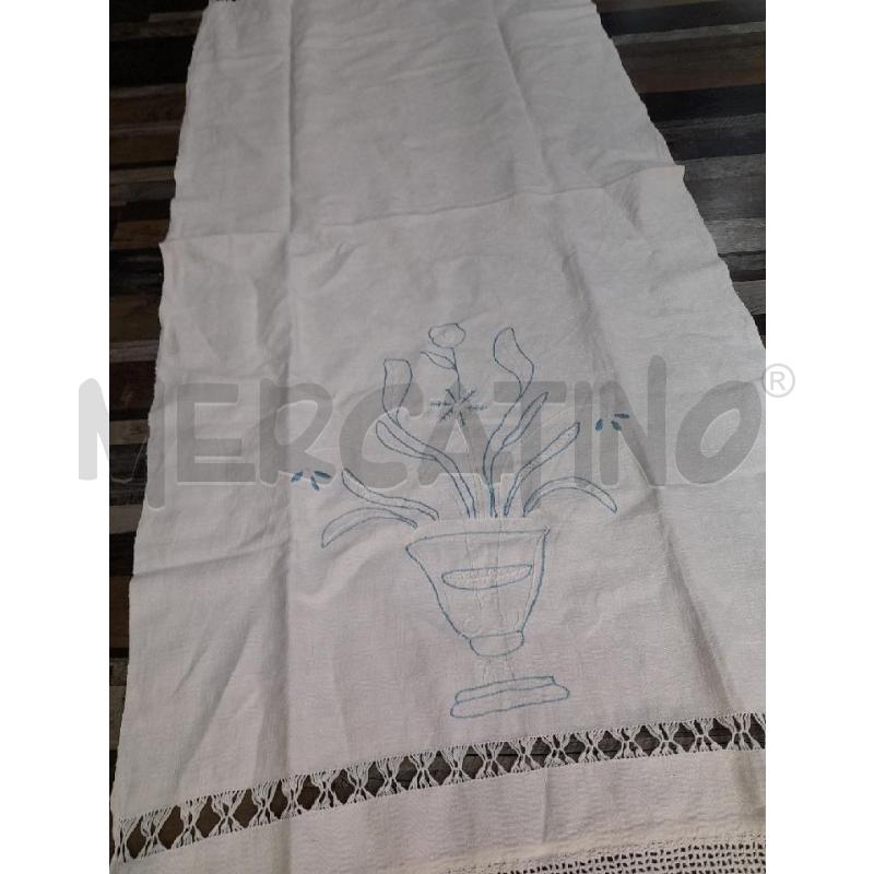 ASCIUGA MANO BORDO UNCINETTO VASO FIORI CELESTE | Mercatino dell'Usato Montesilvano 2