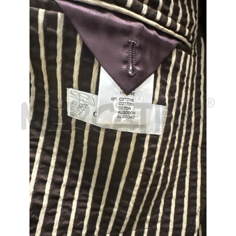 BLAZER DONNA VERSACE COLLECTION MARRO RIGHINE BEIGE | Mercatino dell'Usato Montesilvano 3