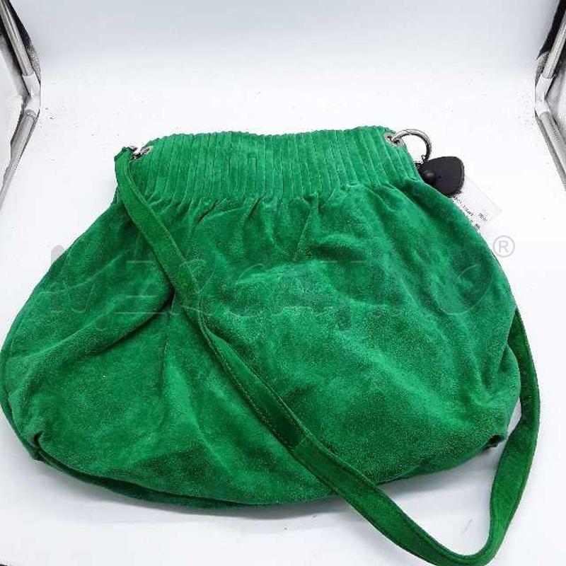BORSA DONNA ALMALA VERDE SCAMOSCIATA CERCHI | Mercatino dell'Usato Montesilvano 2