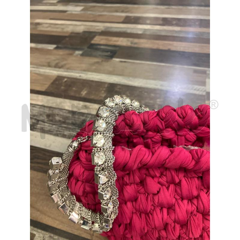 BORSA DONNA ARTIGIANALE FUCSUA TRACOLLA STRASS | Mercatino dell'Usato Montesilvano 2