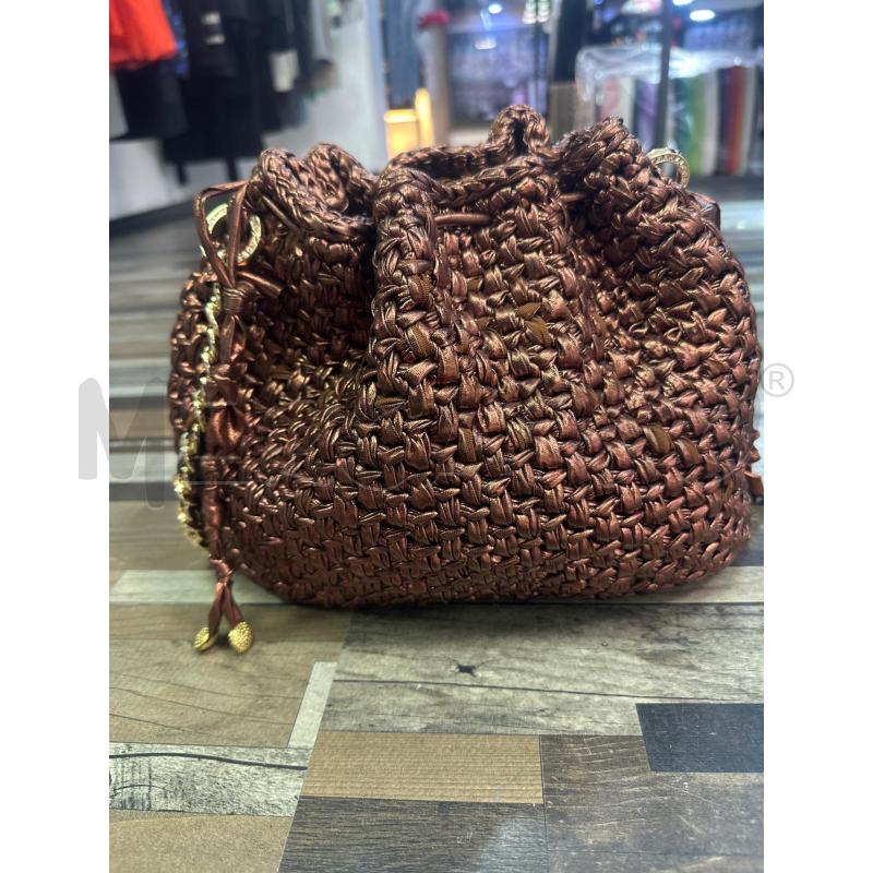 BORSA DONNA ARTIGIANALE SECCHIELLO FETTUCCIA BRONZATA  | Mercatino dell'Usato Montesilvano 2