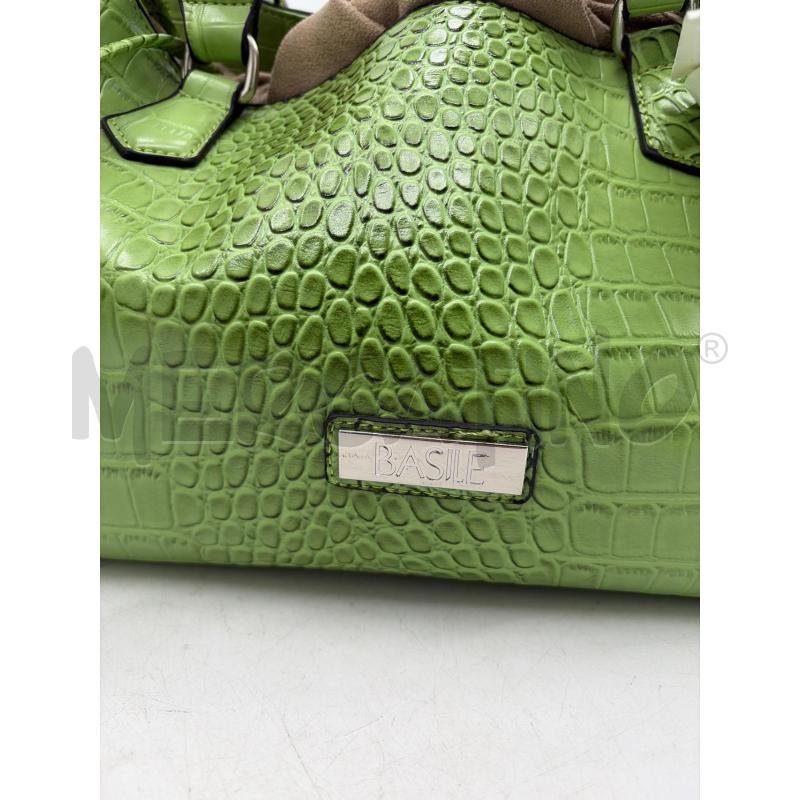 BORSA DONNA BASILE VERDE STAMPATA RETTILE | Mercatino dell'Usato Montesilvano 2