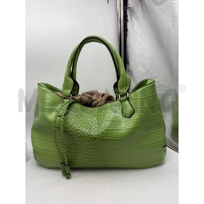 BORSA DONNA BASILE VERDE STAMPATA RETTILE | Mercatino dell'Usato Montesilvano 3