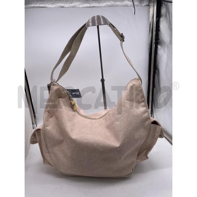 BORSA DONNA BEIGE BORBONESE MEZZA LUNA TASCHE LATERALI | Mercatino dell'Usato Montesilvano 2