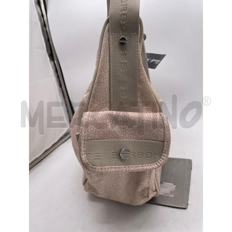 BORSA DONNA BEIGE BORBONESE MEZZA LUNA TASCHE LATERALI | Mercatino dell'Usato Montesilvano 4