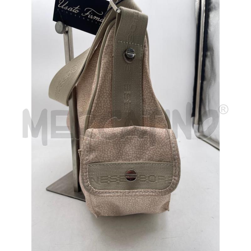 BORSA DONNA BEIGE BORBONESE MEZZA LUNA TASCHE LATERALI | Mercatino dell'Usato Montesilvano 5