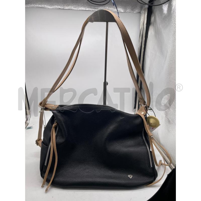 BORSA DONNA CALEIDOS PELLE NERA DETT MARO CHIARO | Mercatino dell'Usato Montesilvano 1