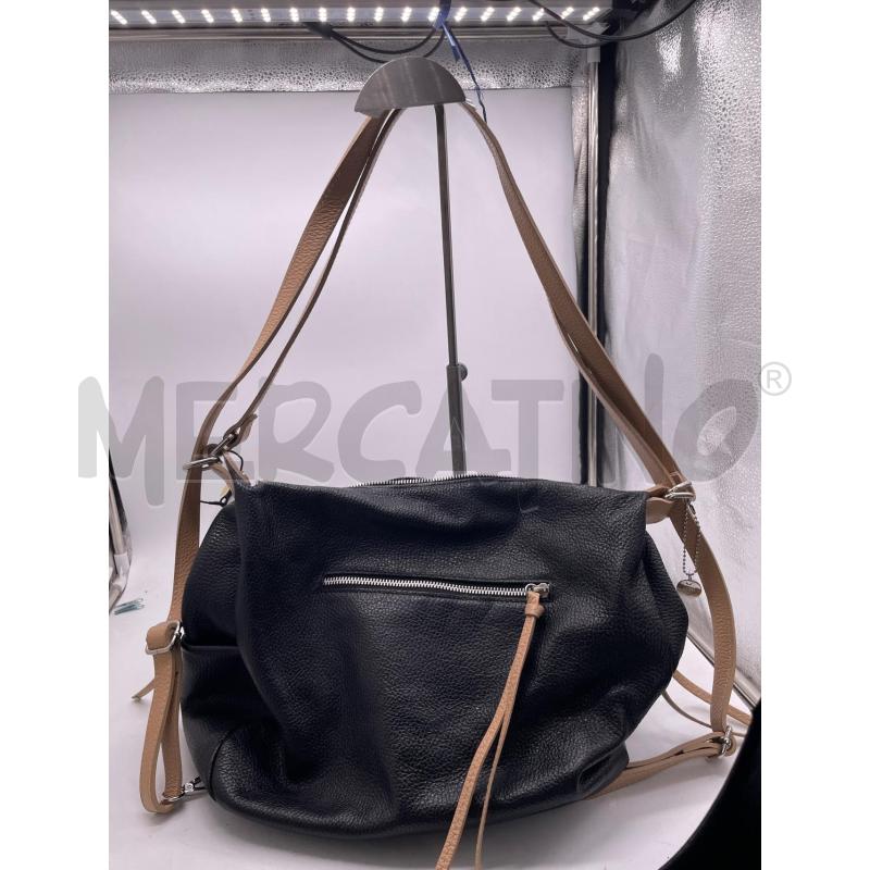 BORSA DONNA CALEIDOS PELLE NERA DETT MARO CHIARO | Mercatino dell'Usato Montesilvano 2