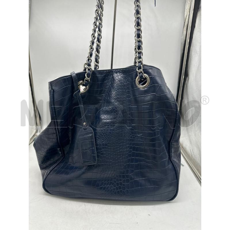 BORSA DONNA CAMOMILLA BLU NOTTE CATENA ARGENTATA  | Mercatino dell'Usato Montesilvano 1