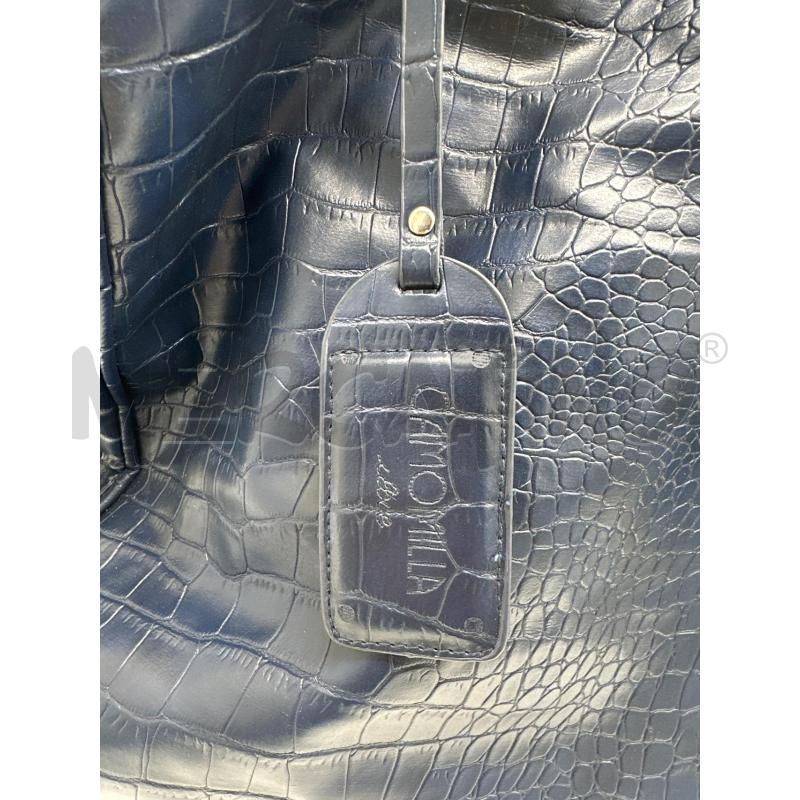 BORSA DONNA CAMOMILLA BLU NOTTE CATENA ARGENTATA  | Mercatino dell'Usato Montesilvano 3
