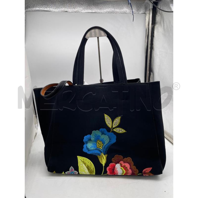 BORSA DONNA DESIGUAL NERA FIORI COLORATI | Mercatino dell'Usato Montesilvano 2