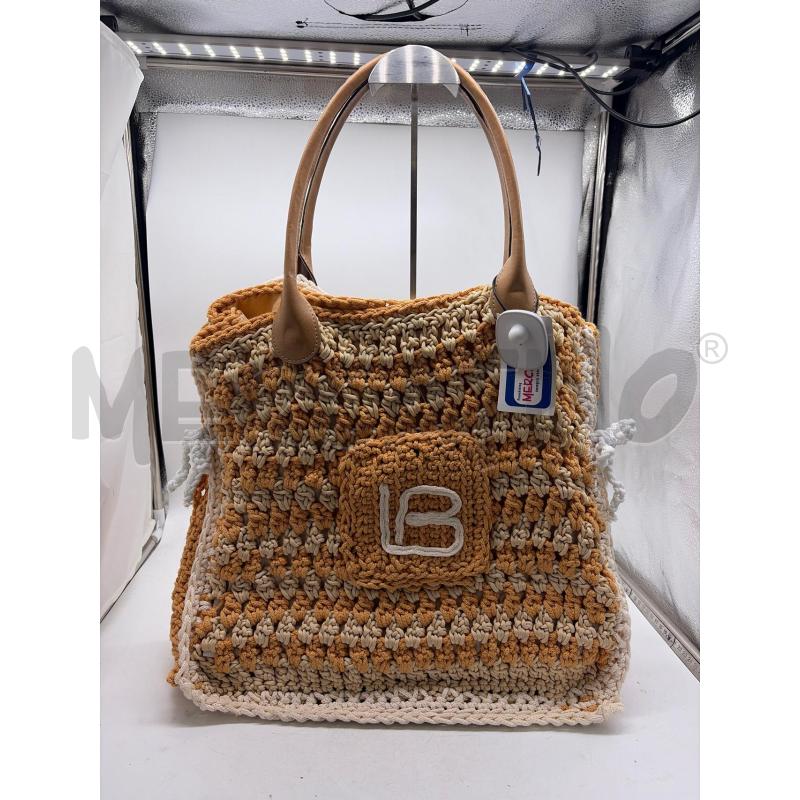 BORSA DONNA FATTA A MANO ARANCIONE BIANCA LETTERA B | Mercatino dell'Usato Montesilvano 1