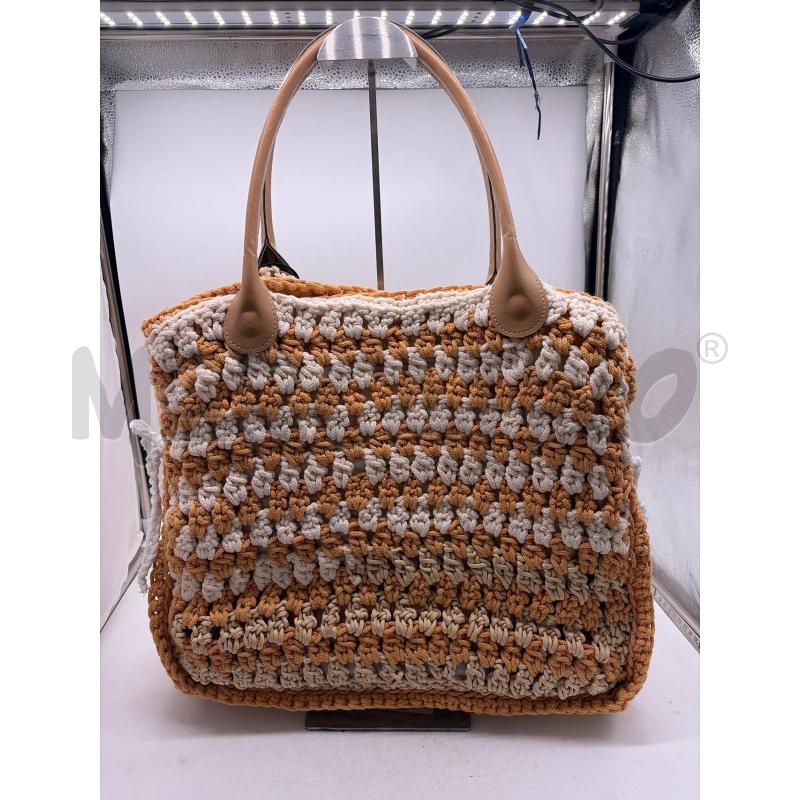 BORSA DONNA FATTA A MANO ARANCIONE BIANCA LETTERA B | Mercatino dell'Usato Montesilvano 2