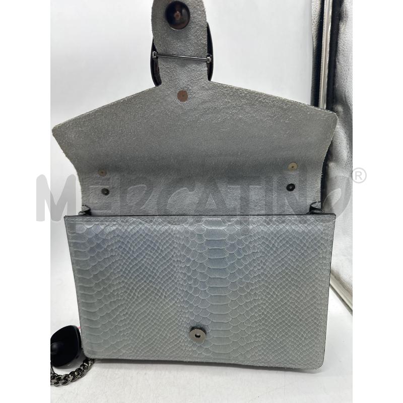 BORSA DONNA GENUINE LEATHER AZZURRA STAMPATA COCCODRILLO | Mercatino dell'Usato Montesilvano 3