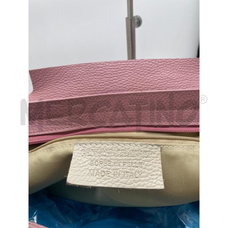 BORSA DONNA GENUINE LEATHER ROSA  | Mercatino dell'Usato Montesilvano 3