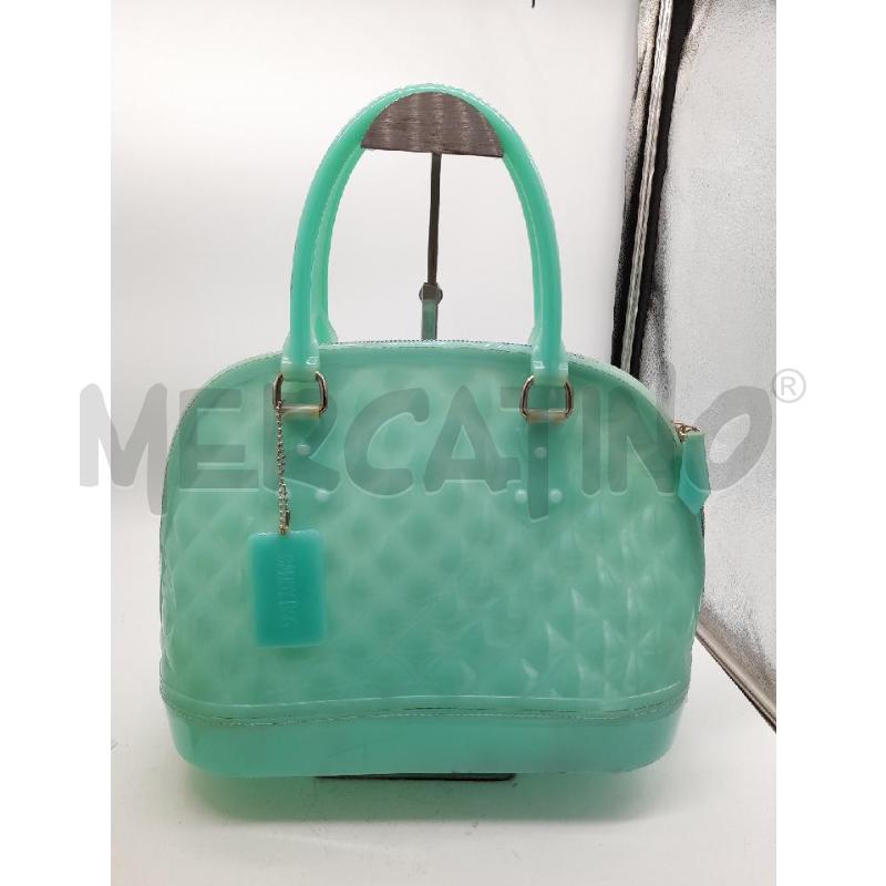 BORSA DONNA GOMMOSA PLASTICA CINDY BAG AZZURRA | Mercatino dell'Usato Montesilvano 1