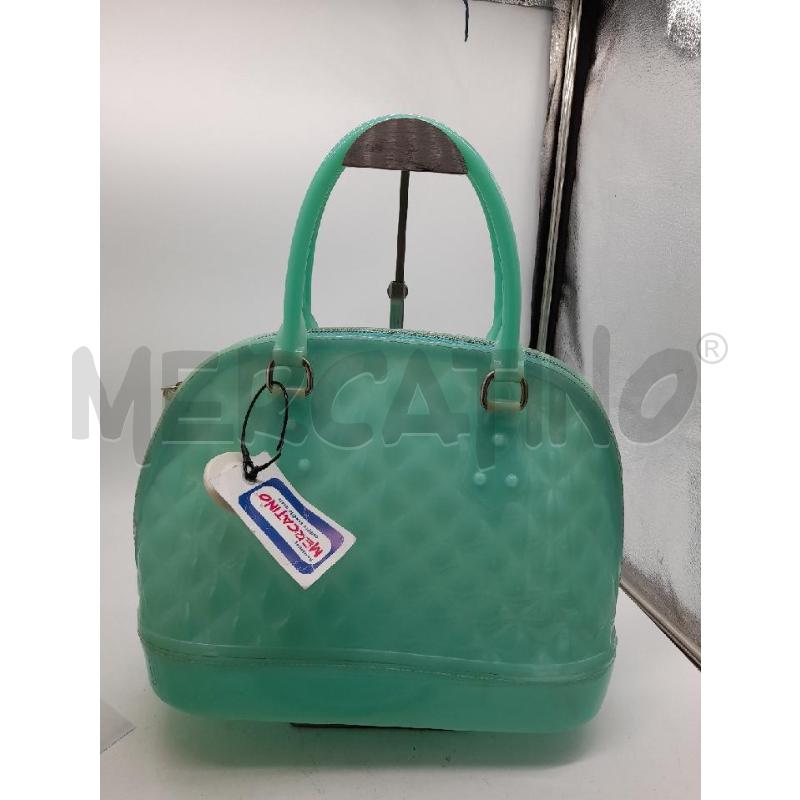 BORSA DONNA GOMMOSA PLASTICA CINDY BAG AZZURRA | Mercatino dell'Usato Montesilvano 2