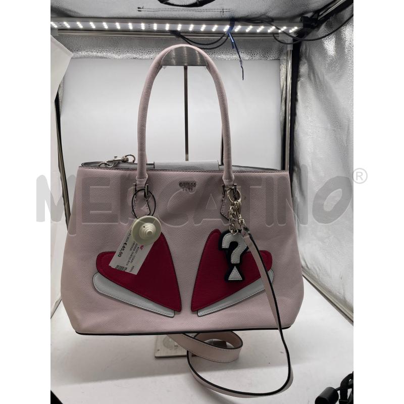 BORSA DONNA GUESS ROSA CUORI ROSSI | Mercatino dell'Usato Montesilvano 1