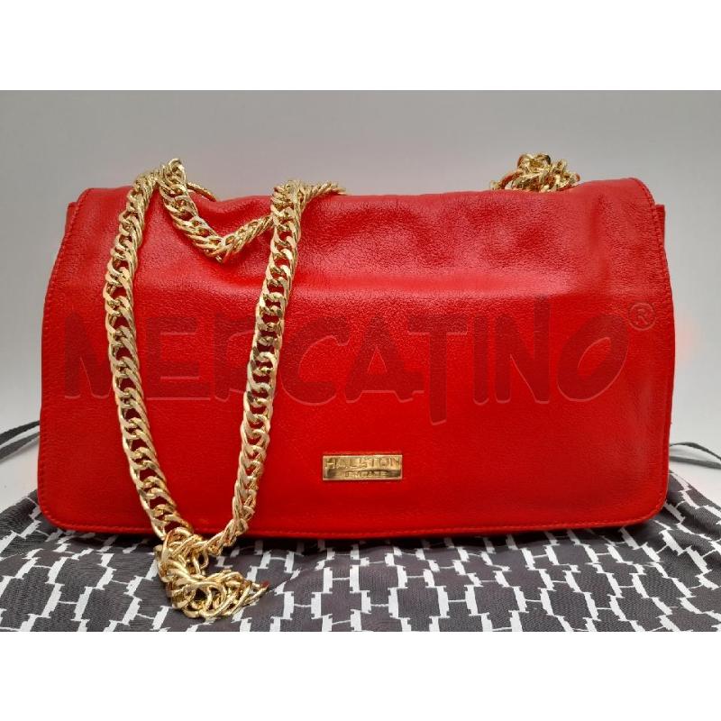 BORSA DONNA HALSTON ROSSA | Mercatino dell'Usato Montesilvano 2