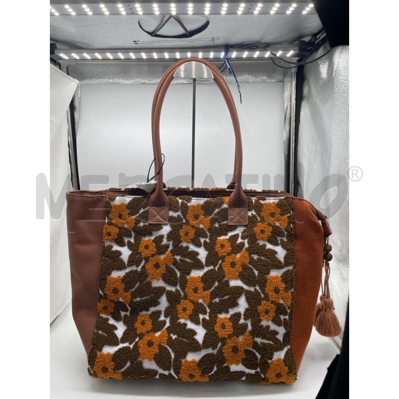 BORSA DONNA MALIPARMI MARRO BIANCA FIORI  | Mercatino dell'Usato Montesilvano 1