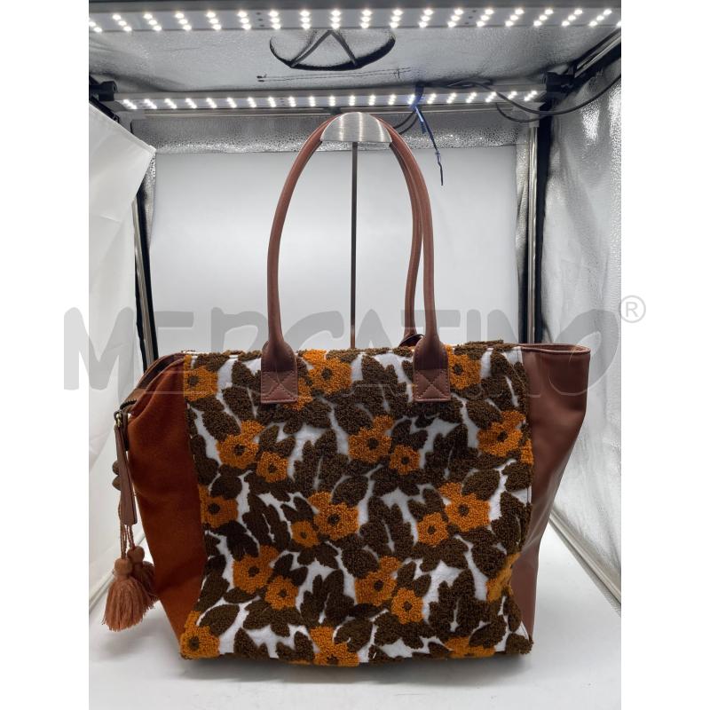 BORSA DONNA MALIPARMI MARRO BIANCA FIORI  | Mercatino dell'Usato Montesilvano 2