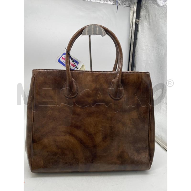 BORSA DONNA OBLO MARRO PELLE | Mercatino dell'Usato Montesilvano 1