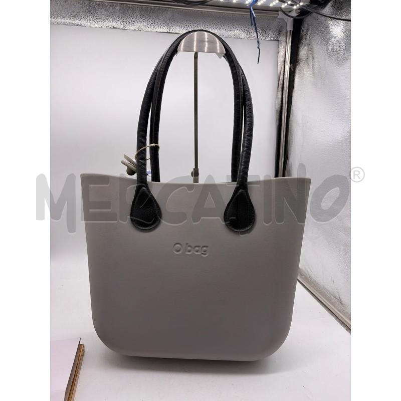 BORSA DONNA O BAG GRIGIA MANICI NERI | Mercatino dell'Usato Montesilvano 2
