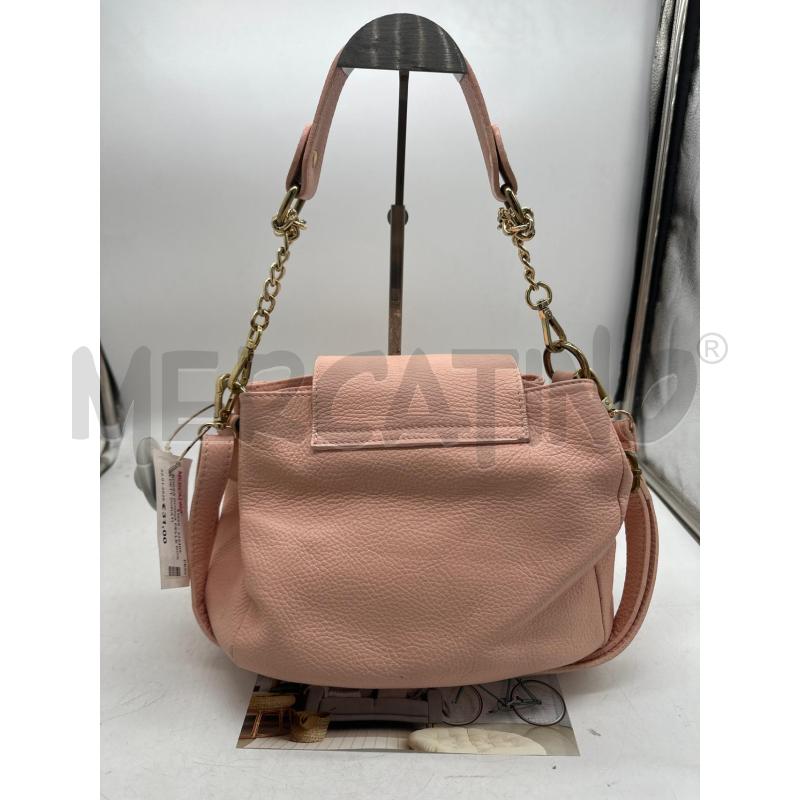 BORSA DONNA PELLE ROSA DETT DORATI  | Mercatino dell'Usato Montesilvano 3